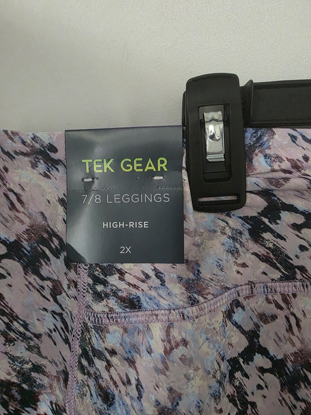TEK GEAR High-Rise 7/8 Women's Leggings in Lavender Print - 2X